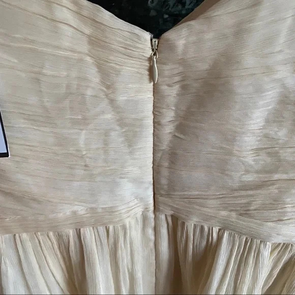 J. Crew Wedding Heidi Silk Chiffon Dress Champagne - Picture 6 of 9
